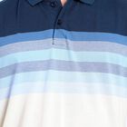 Men's Collared Half Sleeves T-Shirt , Mid Blue, small image number null