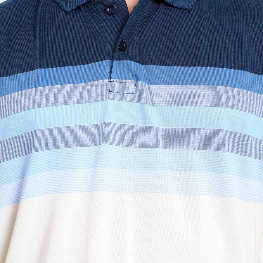 Men's Collared Half Sleeves T-Shirt , Mid Blue, large image number null