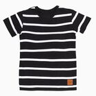 Boys' 100% Cotton Half Sleeves T-Shirt, काला, small image number null