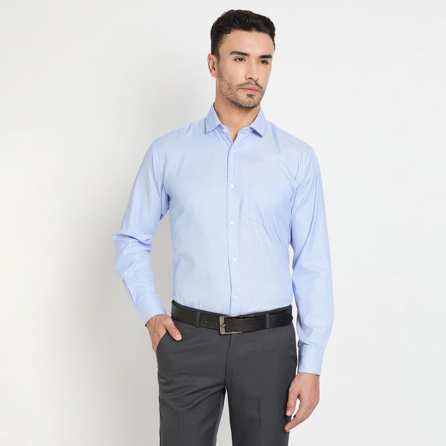 Men's Formal Shirt, Mid Blue, large image number null