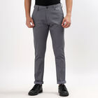 Men's Slim Fit Casual Trousers , हल्का नीला, small image number null
