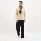 Men's Muted Brown Tartan Check Muffler, भूरा, small image number null