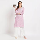 Solid Straight Kurta, बैंगनी, small image number null
