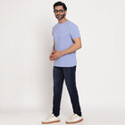Solid Round Neck T-Shirt, Purple, small image number null