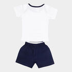 Infants Cotton Boat Neck Baba Suit, Navy Blue, small image number null