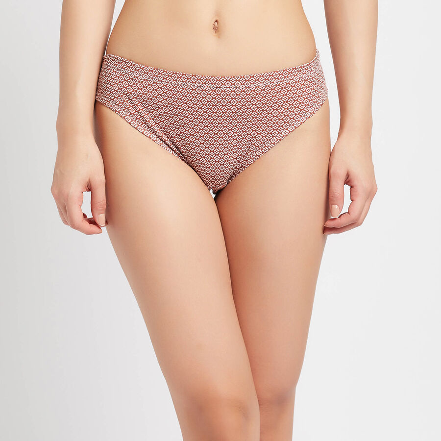 Cotton Printed Panty, Maroon, large image number null