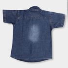 Boys' Muted Denim Blue Regular Collar Casual Shirt, Mid Blue, small image number null