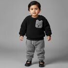 Infants' Dark Grey Round Neck Solid Baba Suit, Dark Grey, small image number null