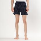 Men's Navy Blue Outer Elastic Printed Boxers, Navy Blue, small image number null