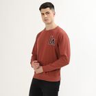 Men's Rust Crew Neck Casual Sweatshirt, Rust, small image number null