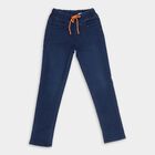 Boys' Deep Indigo Slim Fit Elastic Waist Jeans, Dark Blue, small image number null
