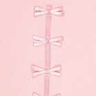 Girls' Light Pink Round Neck Casual Top, Light Pink, small image number null