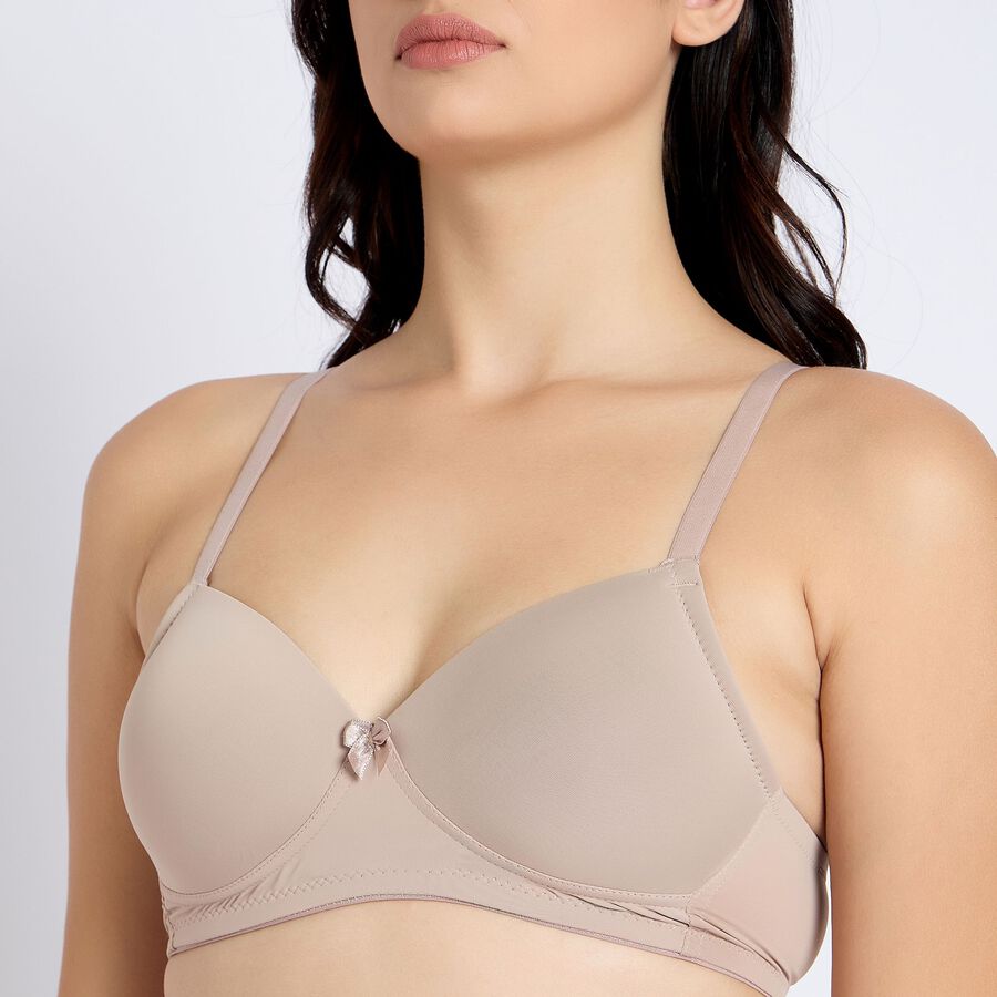 Ladies' Padded Bra, भूरा, large image number null
