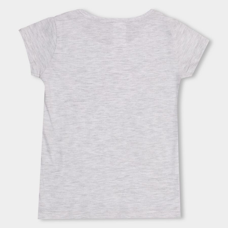 Girls' T-Shirt , मिश्रित हल्का ग्रे, large image number null