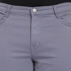 Men's Slim Fit Casual Trousers, गहरा नीला, small image number null