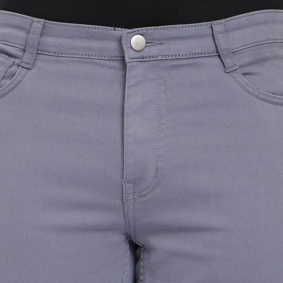 Men's Slim Fit Casual Trousers, गहरा नीला, large image number null