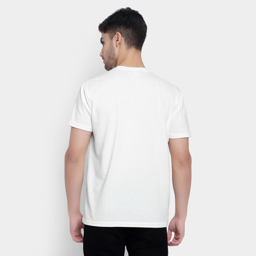 Solid Round Neck T-Shirt, White, large image number null