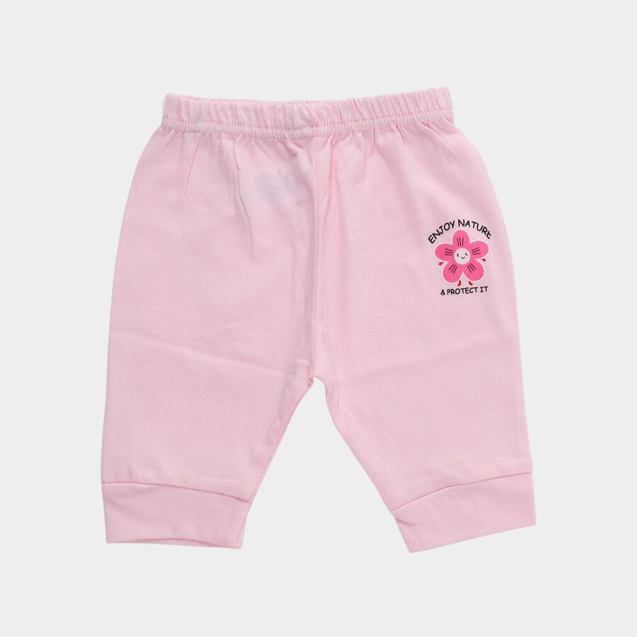 Infants Powder Blue Regular-Fit Cloud Printed Cotton Pyjama, Pink, large