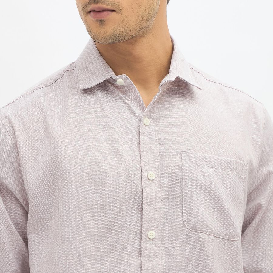 Men's Muted Khaki Slim Fit Casual Shirt, Khaki, large image number null