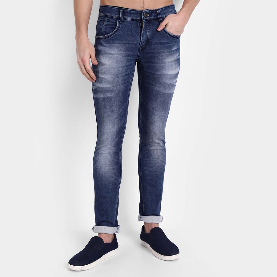 Classic 5 Pocket Slim Fit Jeans, Dark Blue, large image number null