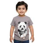 Boys Light Grey Crew Neck Casual T-Shirt, Light Grey, small image number null