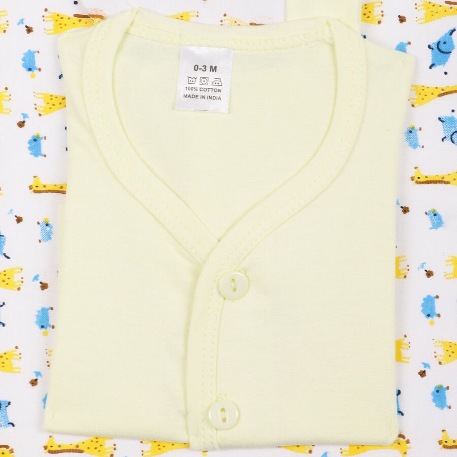 Infants 100% Cotton Gift Set , Yellow, large image number null