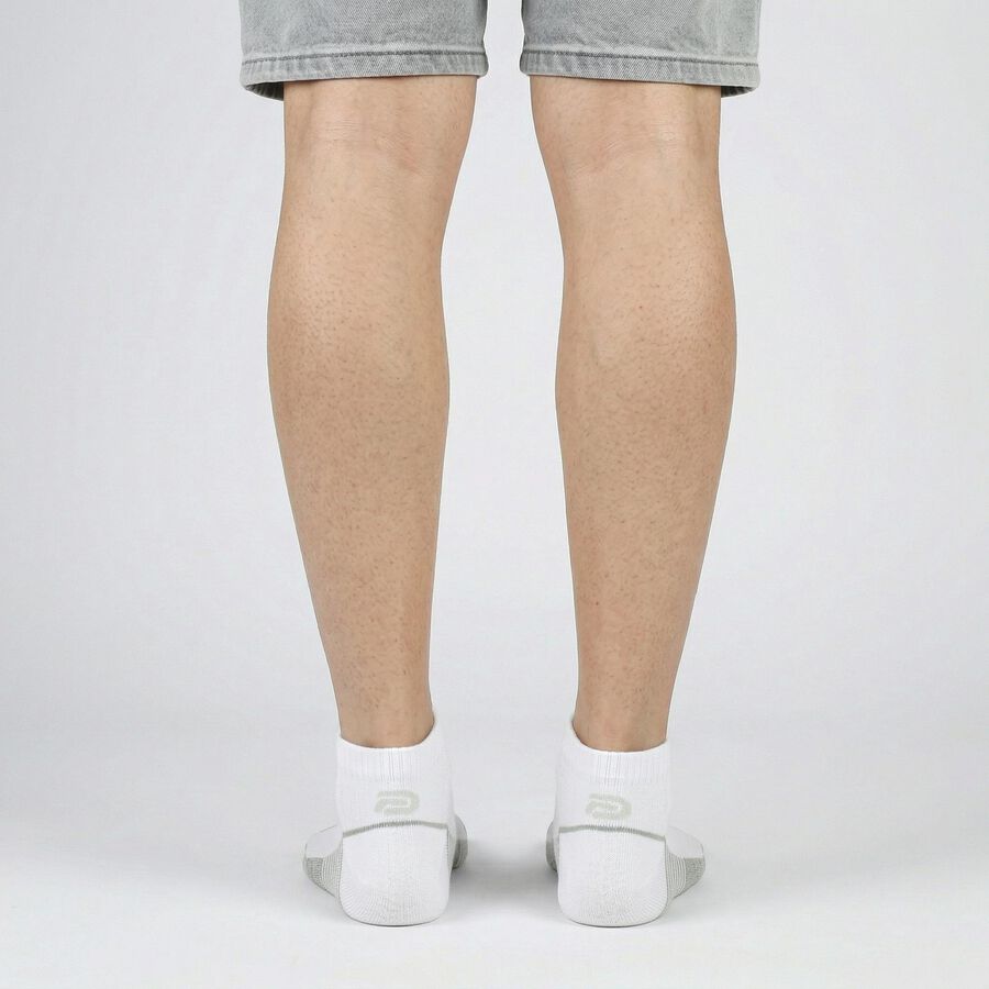 Men's White Regular Fit Striped Pack of 3 Socks, Mid Blue, large