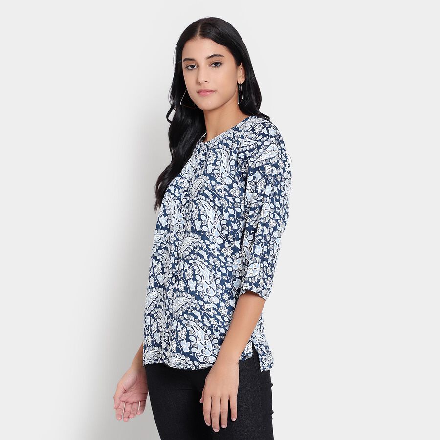 Printed Kurti, Mid Blue, large image number null