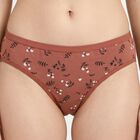 Women's Brown Regular Fit Printed Panty, भूरा, small