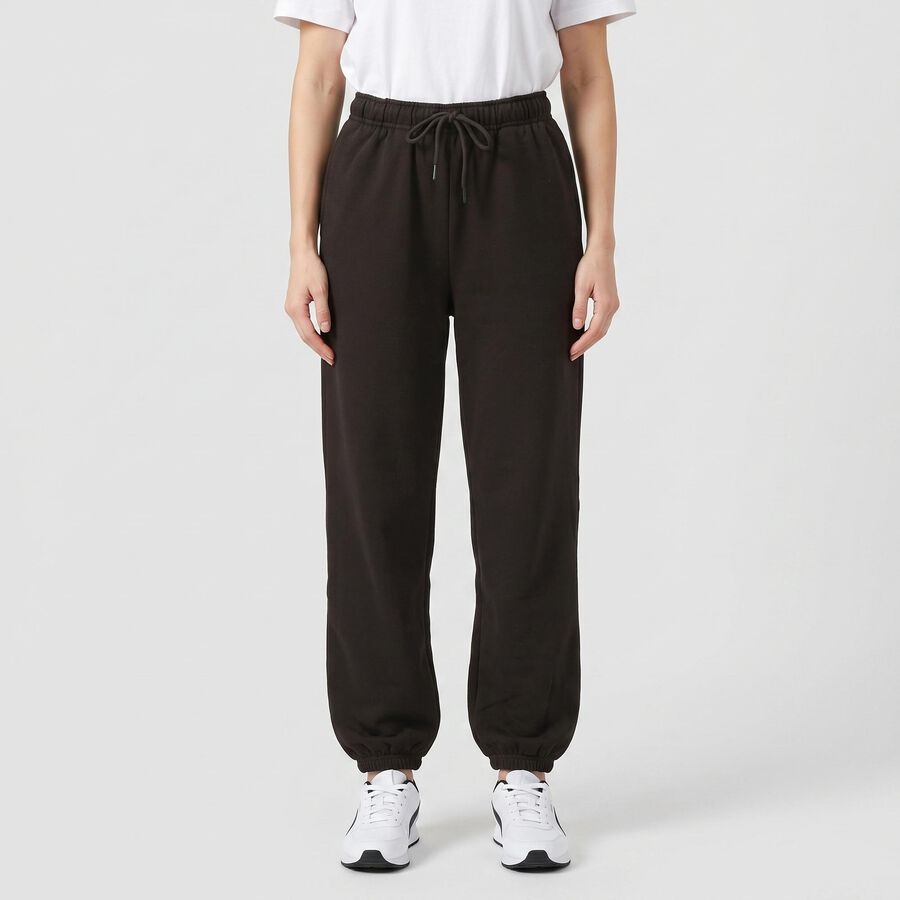 Women's Olive Green Jogger Fit Track Pants, ओलिव, large