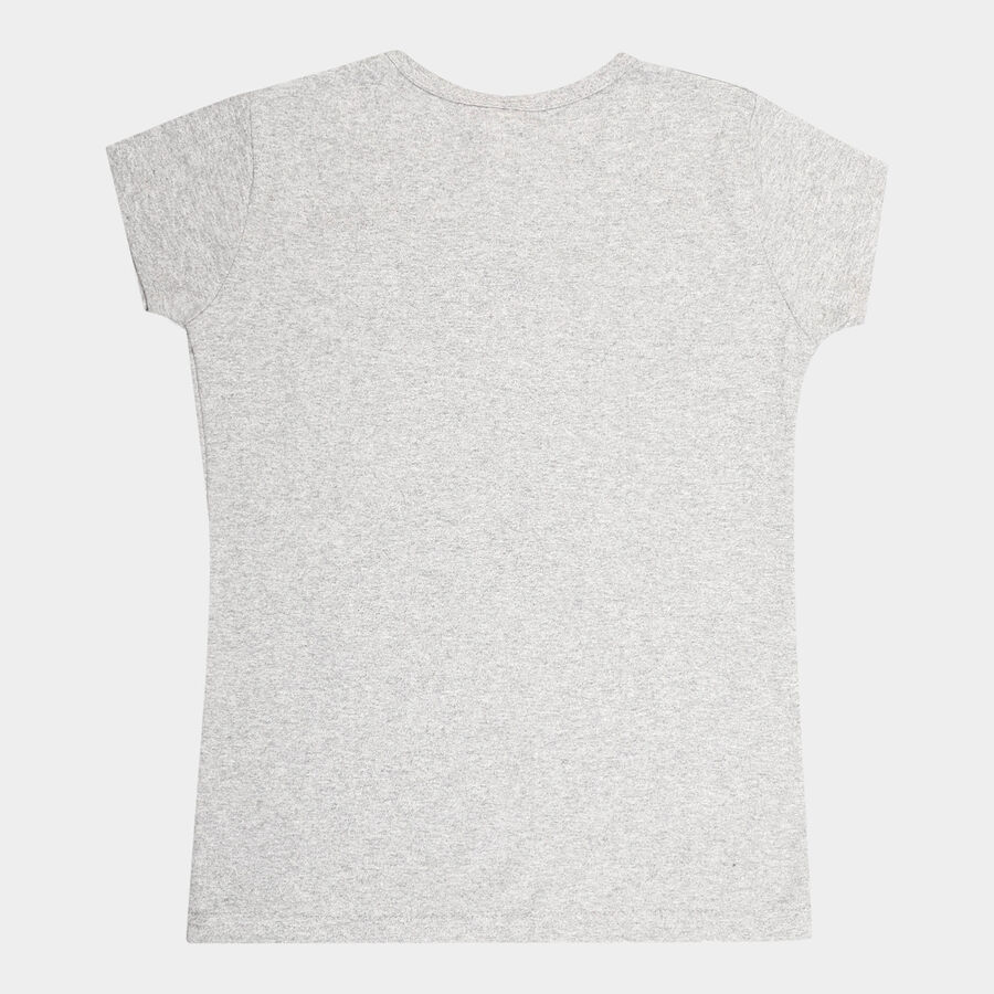 Girls T-Shirt, Melange Mid Grey, large image number null