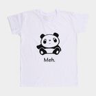 Girls White Cotton Blend Round Neck Graphic Printed T-Shirt, White, small image number null