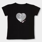 Girls' 100% Cotton T-Shirt , Black, small image number null