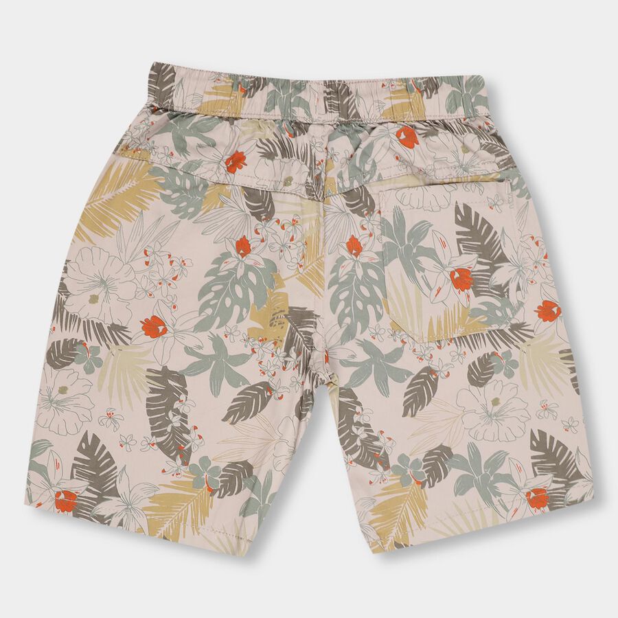 Boys' 100% Cotton Bermuda, Off White, large image number null
