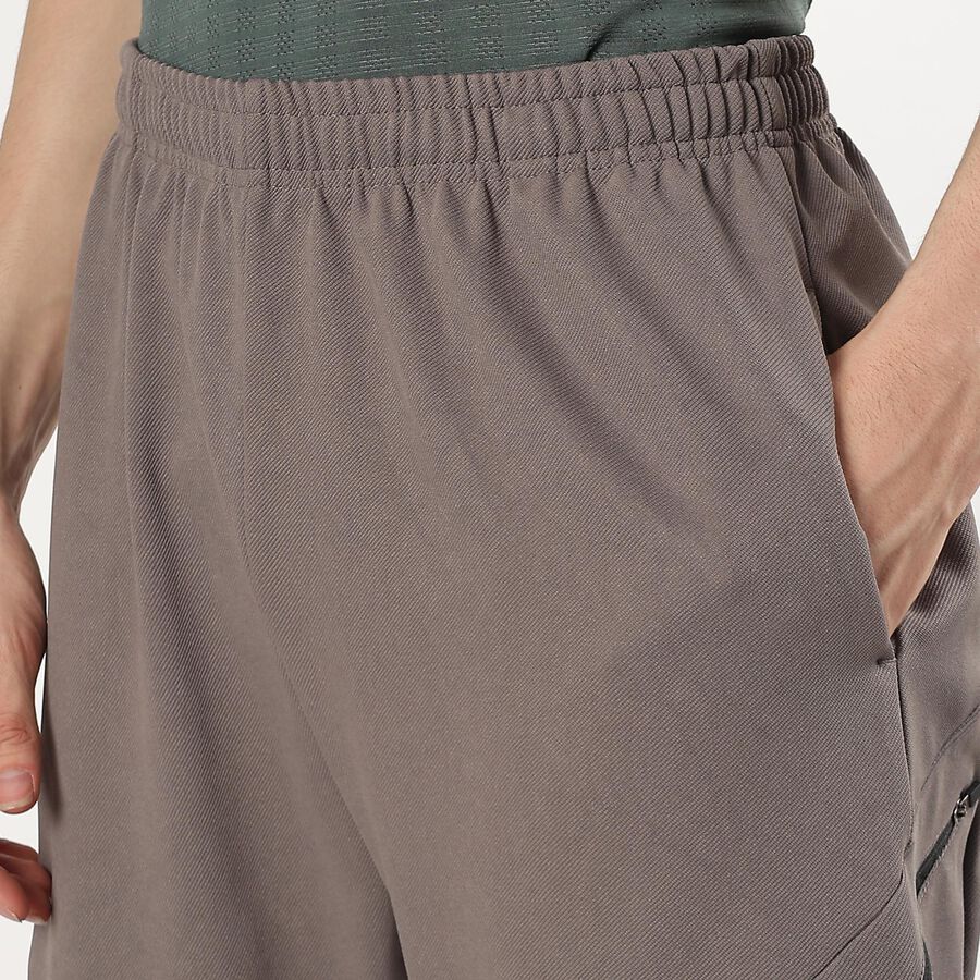 Men's Muted Taupe Regular Fit Cut And Sew Track Pants, Dark Grey, large image number null