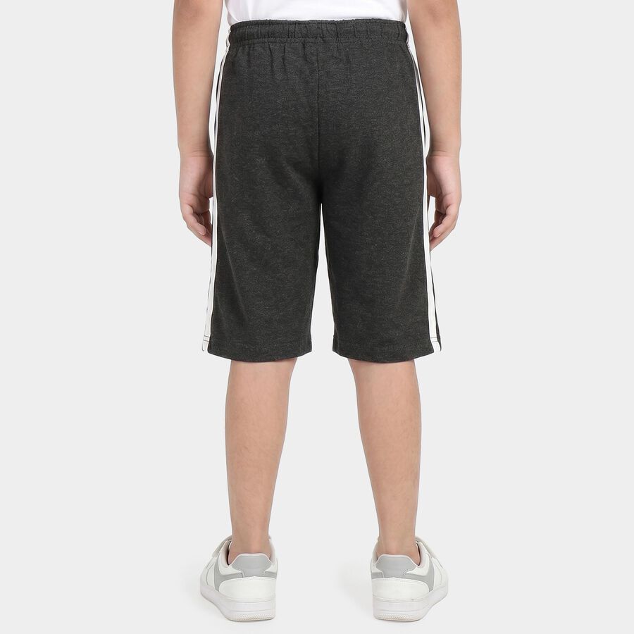 Boys' Charcoal Relaxed Fit Graphic Print Jamaican Shorts, Charcoal, large