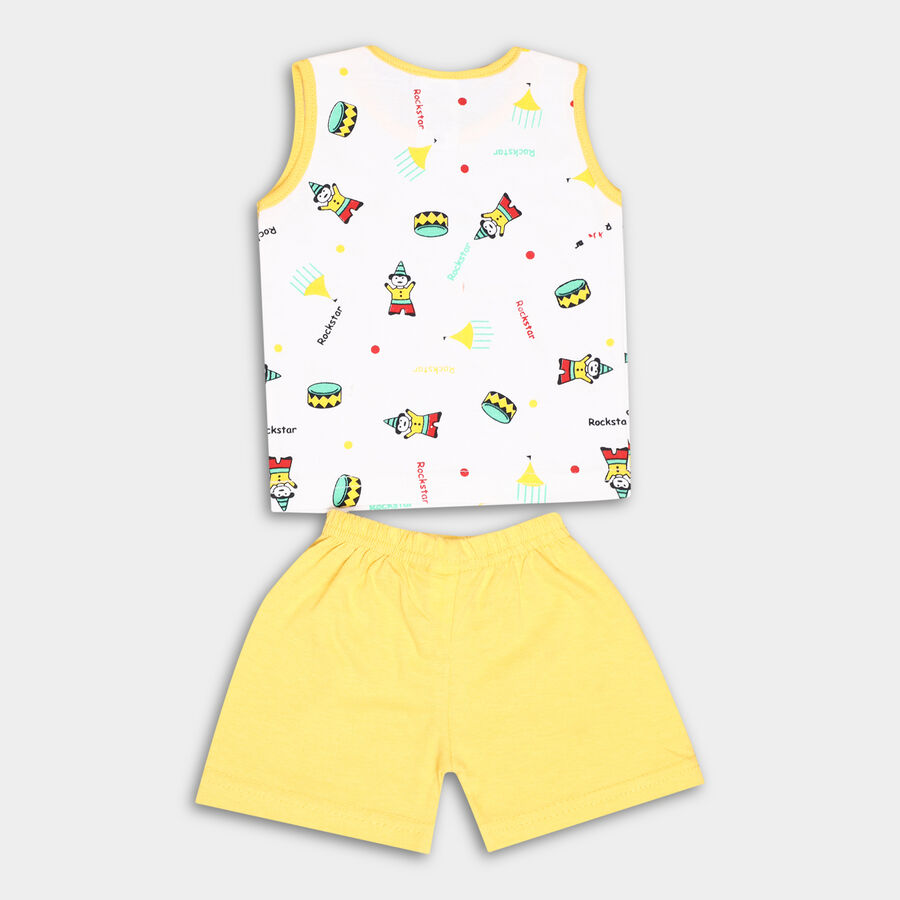 Infant Boy's Cotton Baba Suit, Yellow, large image number null