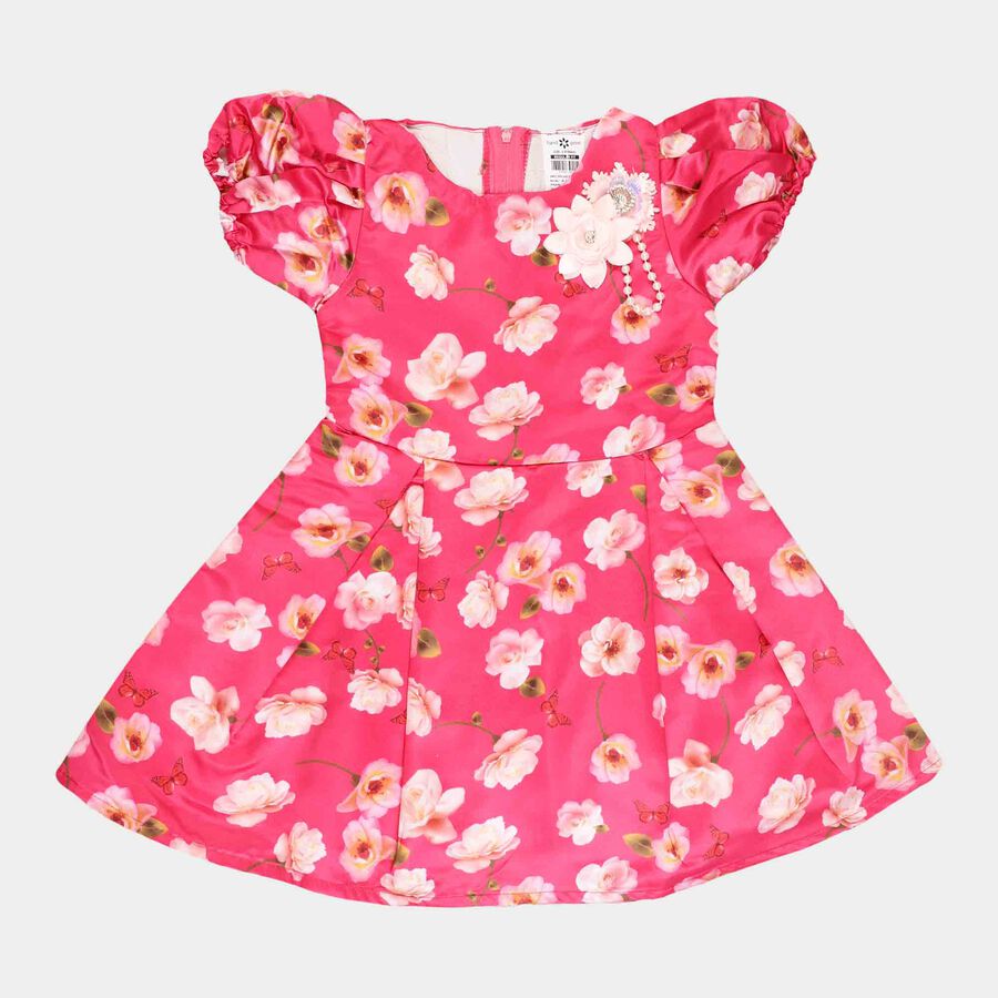 Printed Frock, Fuchsia, large image number null