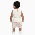 Infants' 100% Cotton Short Set, Off White, small image number null
