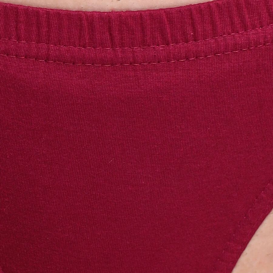 Ladies' 100% Cotton Panty, वाइन, large image number null