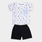 Infants' 100% Cotton Baba Suit , मध्यम नीला, small image number null