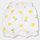 Infants' Bright Lemon Yellow On White Basic Bloomer, White, small image number null