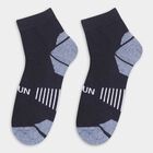 Men's Dark Charcoal Black and Navy Ankle-Length Sports Socks, Charcoal, small image number null