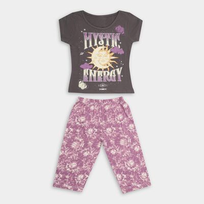 Girls' 100% Cotton Capri Set 