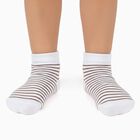 Infants Light Beige and White Regular Fit Bear and Striped Design Pack of 2 Socks, ऑफ व्हाइट, small image number null