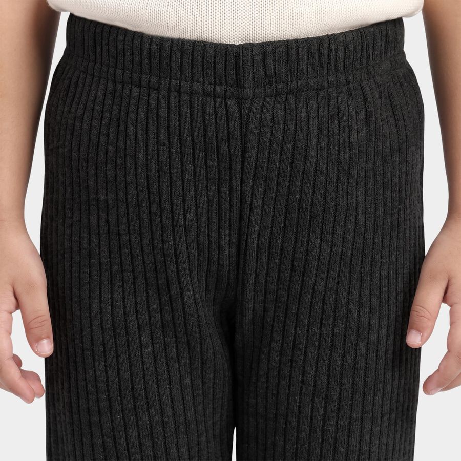Girls Dark Grey Long Johns Thermal, Dark Grey, large