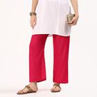 Women's Bright Crimson Red Wide-Leg Metallic Striped Palazzos, वाइन, small image number null