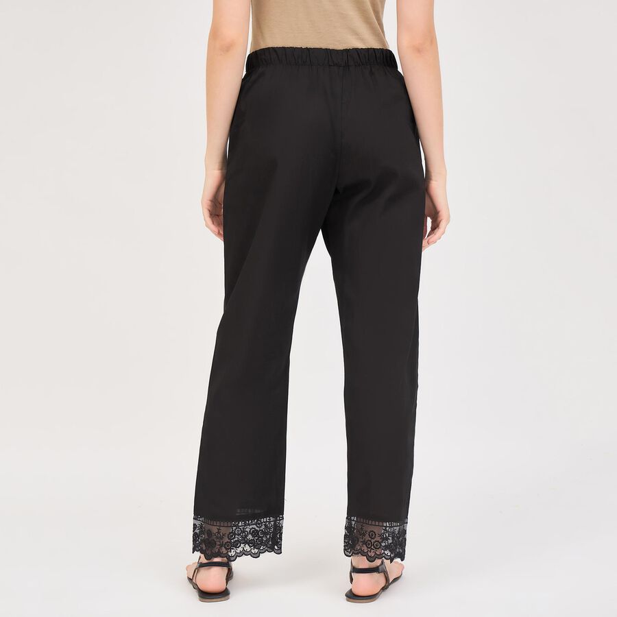 Ladies' 100% Cotton Palazzos, काला, large image number null