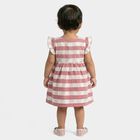 Infants' Pink Cotton Casual Frock, Light Pink, small