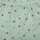 Girls' Mint Green Regular Fit Floral Printed Bloomer, Light Green, small